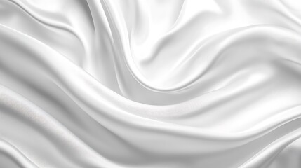 Obraz premium Abstract white silk or smoke wave and swirls gradient satin fabric lies texture background.