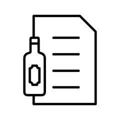 Wine Tasting Notes Vector Icon