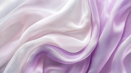 Obraz premium Abstract white and Light Purple silk fabric weave of cotton or linen satin fabric lies texture background.