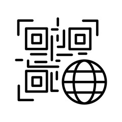 QR Code Website Vector Icon