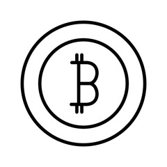 Obraz premium Bitcoin Vector Icon