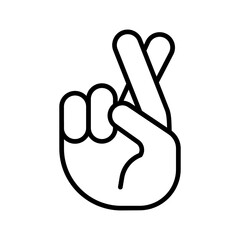 Crossed Fingers Vector Icon