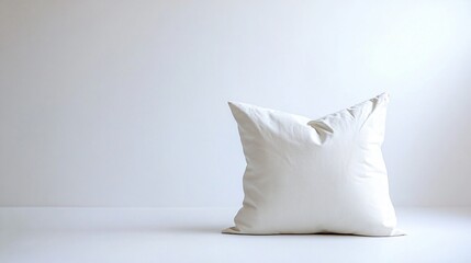 Soft Decorative Pillow on White Background - Elegant Home Decor Accent