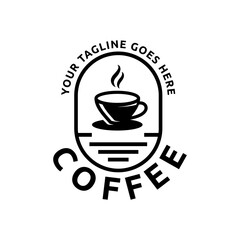 Coffee logo vector icon illustration hipster retro vintage