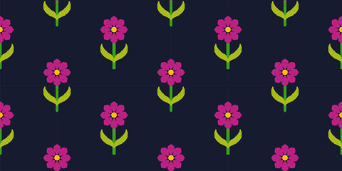 Ethnic ikat seamless pattern.beautiful pattern. folk embroidery,bohemian style,aztec geometric art ornament print.ethnic abstract art.Seamless fabric.design for fabric, carpet, wallpaper, clothing