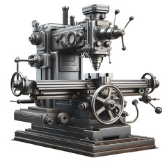 Naklejka premium Realistic Vintage Industrial Milling Machine