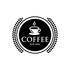 Coffee logo vector icon illustration hipster retro vintage