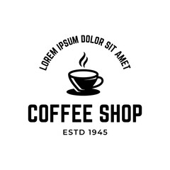 Coffee logo vector icon illustration hipster retro vintage