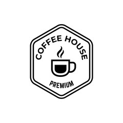 Coffee logo vector icon illustration hipster retro vintage