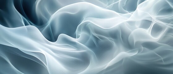 Obraz premium An abstract image of white swirls on a smooth surface