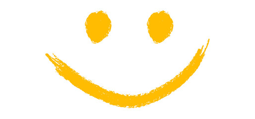 Smiling face doodle cut out design element