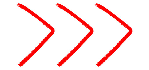 Red crayon arrow icon cut out design element