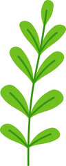 Branch icon. Flat style. Plant symbol.