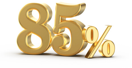 Obraz premium 85 percent off sale gold number 3d render