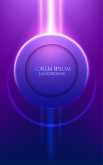 elegant light effect with glowing circle,dark abstract digital modern background and cover design element.vector illustration laser light glittering technology concept backdrop.