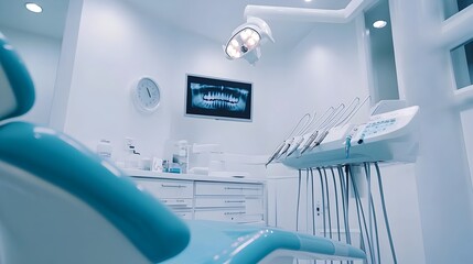 Skilled Dentist Performing Meticulous Cosmetic Procedure in Advanced Dental Clinic