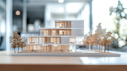  Architectural model of a modern house