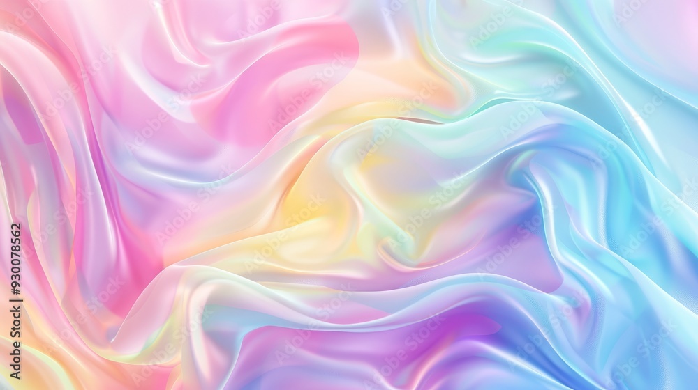 Poster a gentle blend of pastel colors swirls together, creating a soft and serene texture that evokes a ca