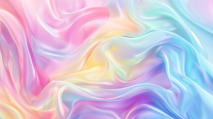 Fototapeta premium A gentle blend of pastel colors swirls together, creating a soft and serene texture that evokes a calming ambiance