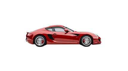 A sleek sports car in profile_Transparent background PNG