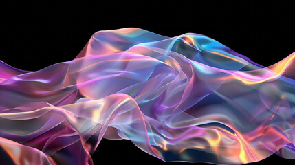 Fototapeta premium Dynamic 3D Holographic Pattern, Creating an Abstract Visual Experience 