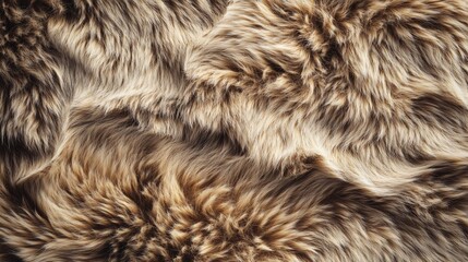 Luxurious Faux Fur Background Texture in Top View
