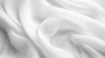 Closeup of White Fabric Texture Background