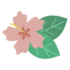 Tropical flower summer illustration