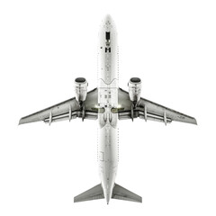 Free aeroplane in transparent background
