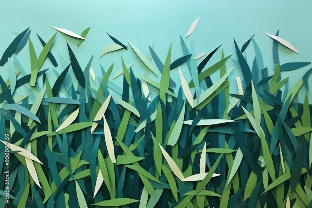 Wall mural insect grass nature plant.