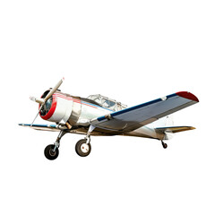 Free aeroplane in transparent background