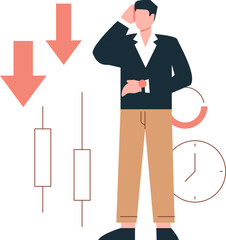 Drop illustration. Trading template. Cartoon style.