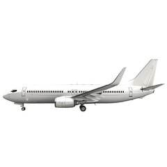 Free aeroplane in transparent background