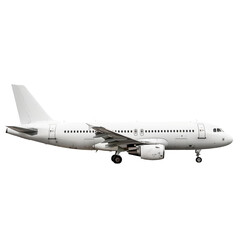 Free aeroplane in transparent background