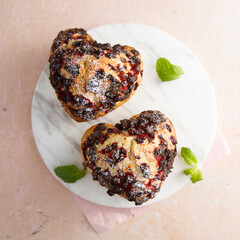 Homemade blueberry muffins