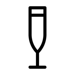 glass wine icon in line style. Vector illustration