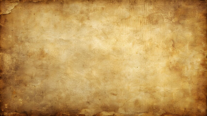 Naklejka premium Worn, rectangular, yellowed paper with frayed edges, perfect for vintage designs.Textured, aged paper background with stains and creases, ideal for digital art old paper background 