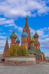 Obraz premium View of St. Basil's Cathedral on Red Square in Moscow