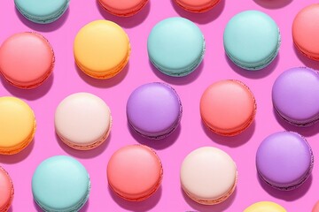 Obraz premium Macaron backgrounds macarons pattern.