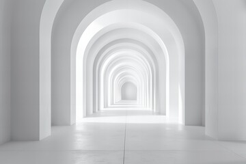 Fototapeta premium Abstract Futuristic empty floor and room Sci-Fi Corridor With light for showcase, room, interior, display products. Modern Future cement floor and wall.