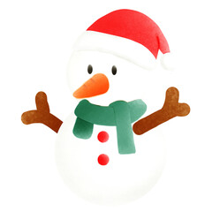snowman with red hat