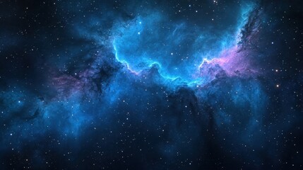 Fototapeta premium A stunning cosmic scene featuring vibrant colors and stars in a nebula-like formation.