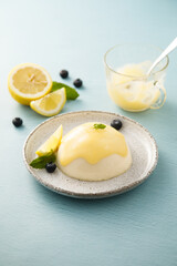 Traditional lemon panna cotta