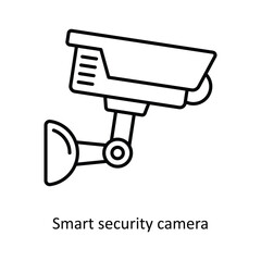 Smart security camera  vector filled outline Icon Design illustration. Smart Home and Technology Symbol on White background EPS 10 File