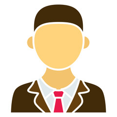 business man icon. guy with suit and tie