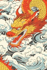 Dragon red representation backgrounds.