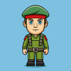 soldier in uniform vector illustration