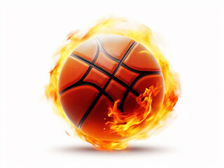 Icon of a basketball ball over a white background, vector illustration