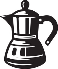 Coffee pot silhouette vector illustration