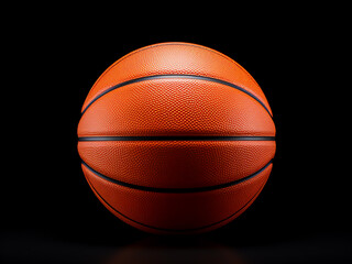 Obraz premium Basketball against a white background, focused on sports